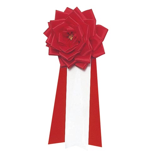 記章 バラ3枚タレ 特大 赤 KS−2−RD