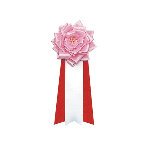 記章 バラ3枚タレ 中 桃 KS−4−PK