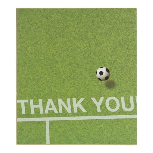 カラー色紙 二つ折り サッカー場柄