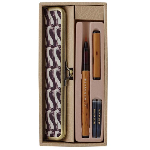 天然竹筆ペン AK5000MS−NE 京帯地 猫