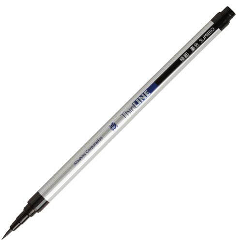 筆ペン 極細毛筆「彩」ThinLINE 墨色