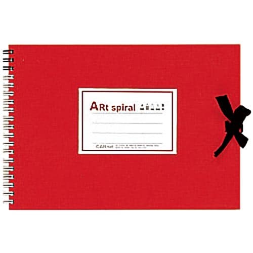 スケッチブックF1アートスパイラル画用紙赤