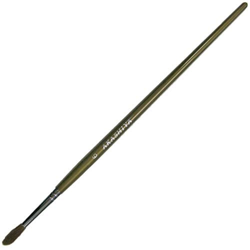 バモウガヒツ6ゴウマル 水彩画筆馬毛 6号丸