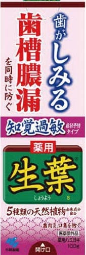 生葉知覚過敏症状予防タイプ100g