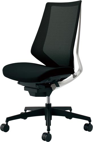 デュオラメッシュ白樹脂脚 ブラックW