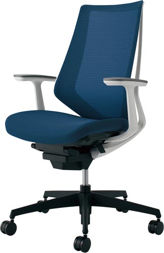 デュオラメッシュ白樹脂脚 T肘プルシアンブルーV