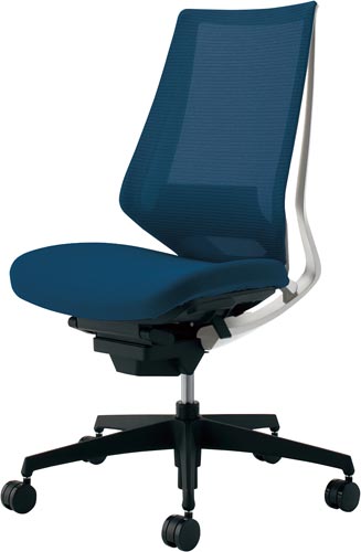 デュオラメッシュ白樹脂脚 ランバー ブルーW