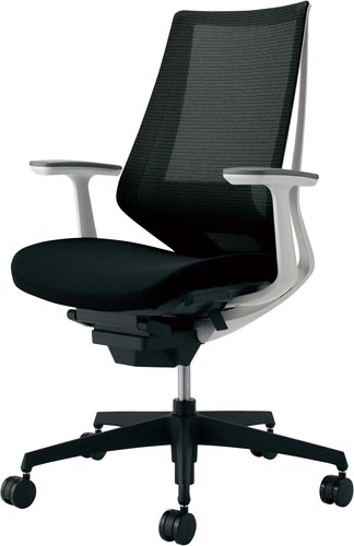 デュオラメッシュ白樹脂脚ランバーT肘ブラックV