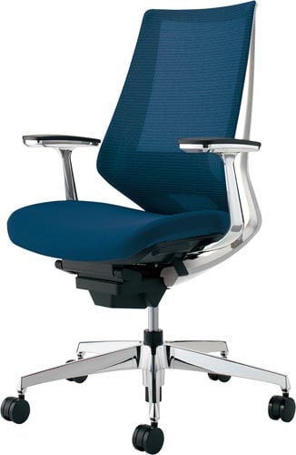 デュオラメッシュ白アルミ脚ランバーアルミ肘T6V