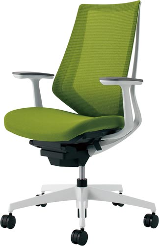 デュオラメッシュ白樹脂C脚 T肘 ライトオリーブW