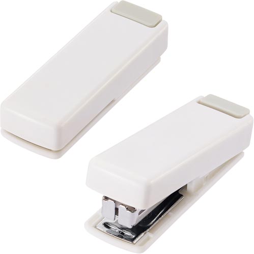 コンパクトホッチキス 10枚とじ 白