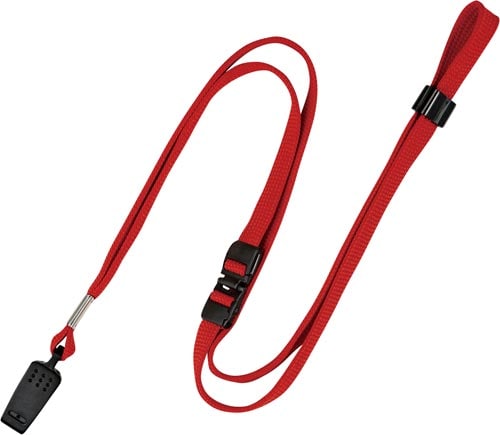 名札用ループクリップ 赤 10本