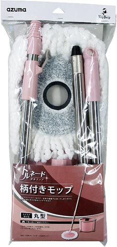 トルネード丸型モップ ピンク