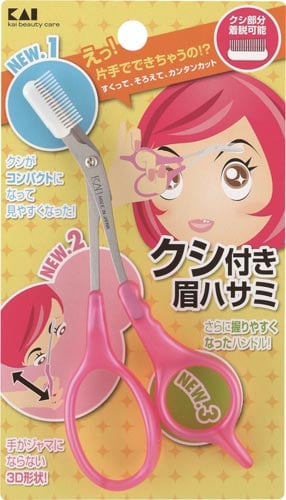 KQ−800クシ付マユハサミDXピンク
