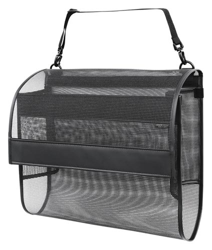 背もたれ用荷物入れ メッシュ ブラック