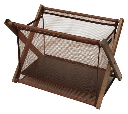 サイドワゴン 木枠 メッシュ ブラウン