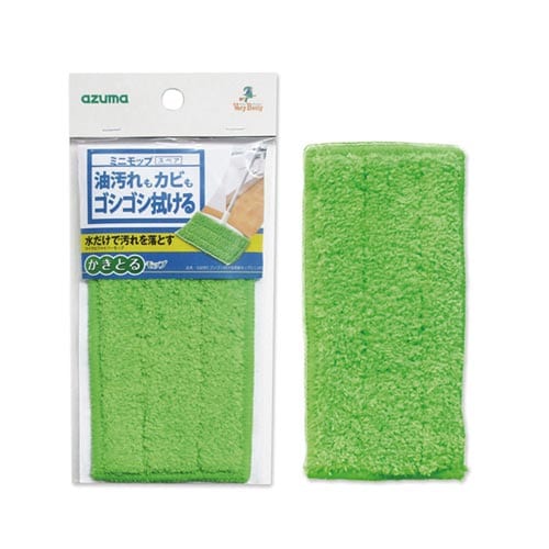 ゴシゴシ拭ける両面モップミニ スペア グリーン