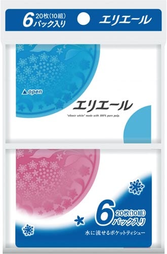 エリエールティシュー(ポケット) 10組6パック