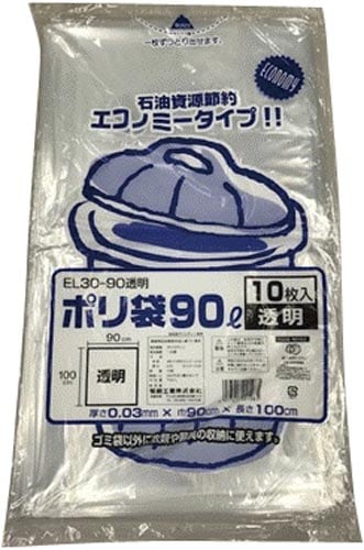 ポリ袋EL30−90透明 10枚×10