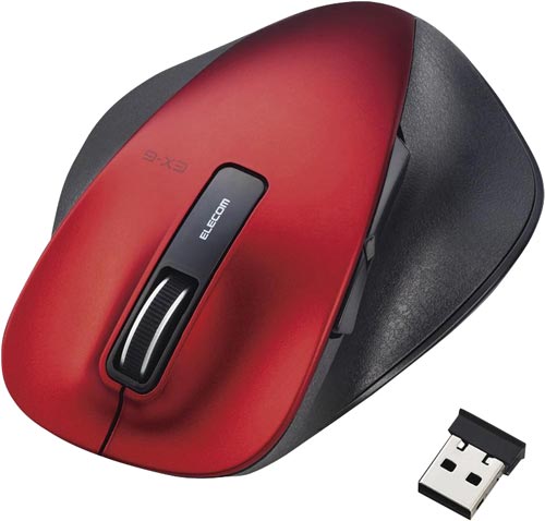 無線マウス M−XGL10DBRD L レッド