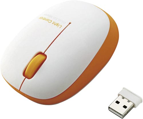 無線マウス 軽量 オレンジ M−BL20DBDR
