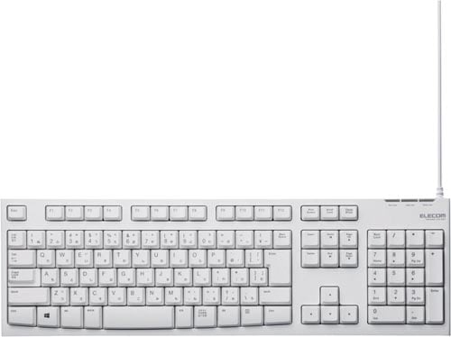 有線キーボード メンブレン式 ホワイト