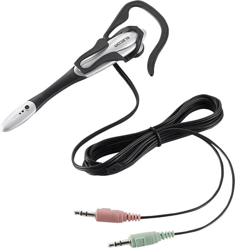 ヘッドセットマイクロフォン 1.8m シルバー