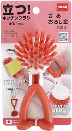 ニコットキッチンブラシ まるちゃん アッシュレッド