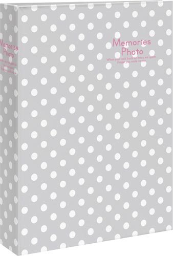 ポケットアルバム180 ドット(グレー)×14