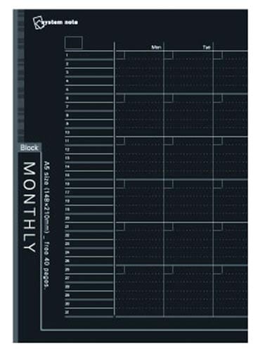 システムノートリフィル週間(ブロック式)A5×30