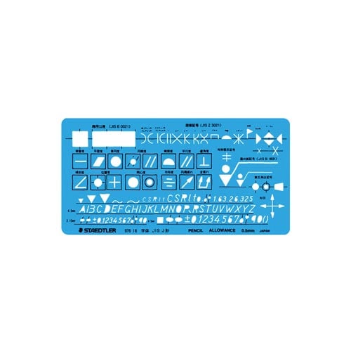 976 16 機械・仕上記号定規×2