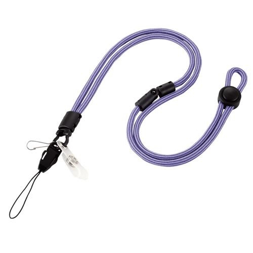 多機能 丸ひも ストラップ 青 5本