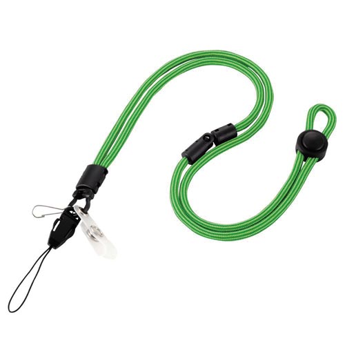 多機能 丸ひも ストラップ 緑 5本