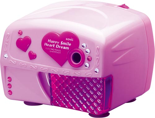 電動えんぴつ削りハッピースマイルハートドリーム 桃