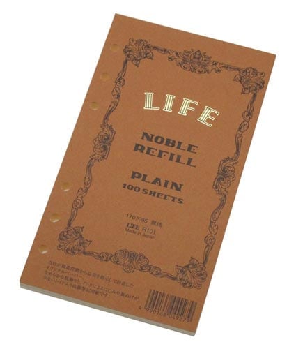 ノーブルリフィル バイブルサイズ 無地×10