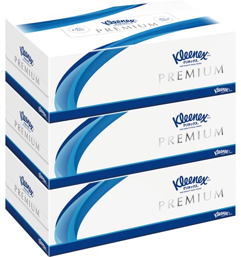 クリネックス プレミアム320枚(160組) 3箱
