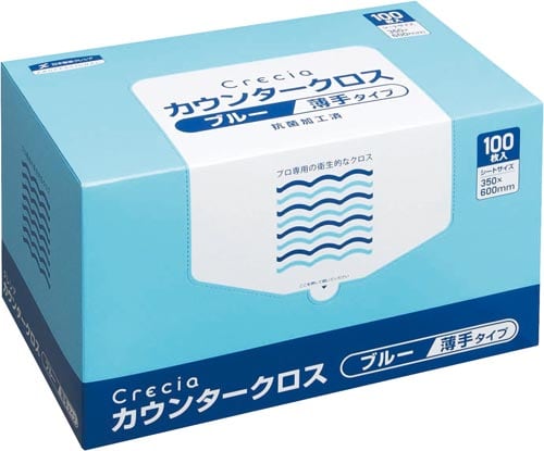 クレシア カウンタークロス 薄手ブルー 100枚