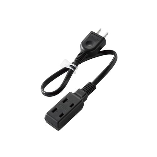 超小型モバイルタップ 3個口 0.3m ブラック