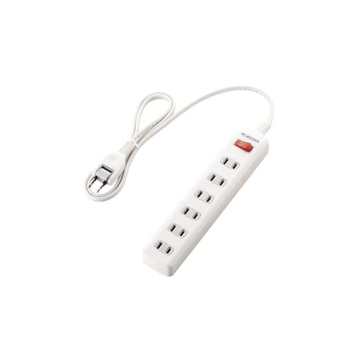 省エネタップ 一括スイッチ 6個口 1m ホワイト