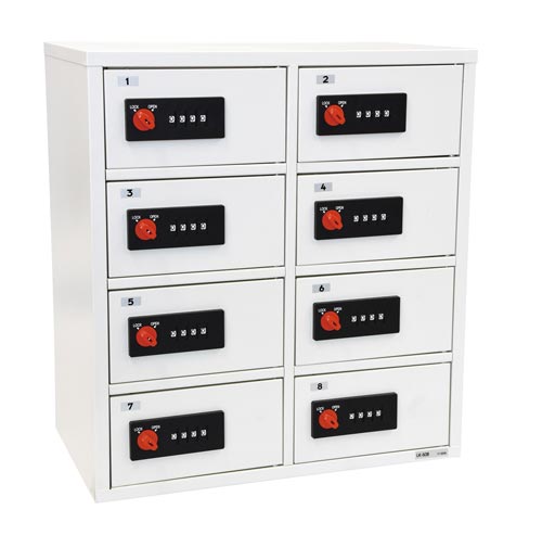 LKリゼロロッカー2列4段 8人用 ホワイト