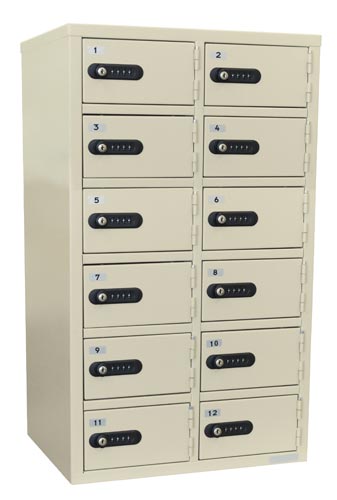 LKロッカー2列6段 12人用 アイボリー