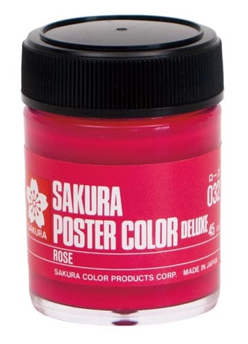 ポスターカラー45ml ローズ×5