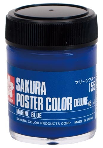 ポスターカラー45ml マリーンブルー×5