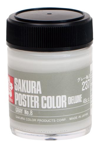 ポスターカラー45ml グレーNo8×5