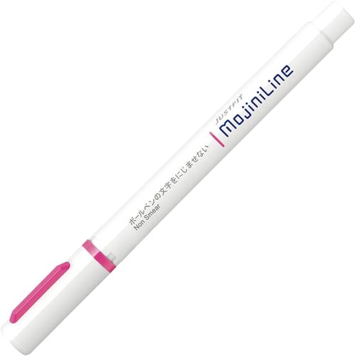 蛍光マーカージャストフィット モジニライン桃10本