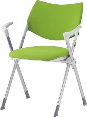 WSX肘付 背カバー固定脚 グリーン