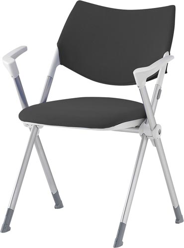 WSX肘付 背カバー固定脚 グレー