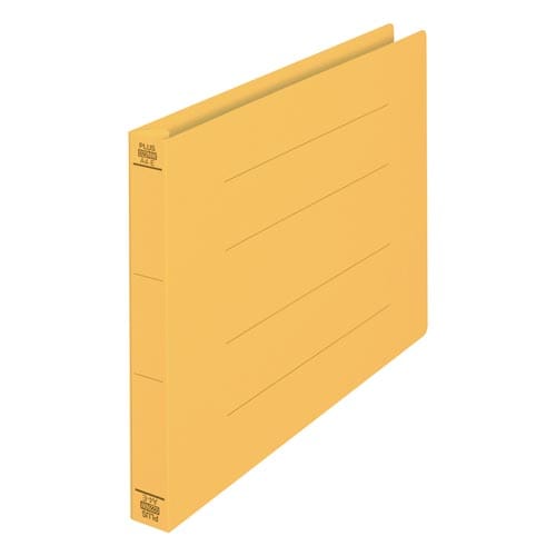 フラットファイル A4横 厚とじ イエロー 10冊