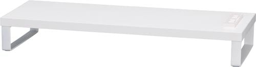 Katazukコンセント付き机上台幅520白3台