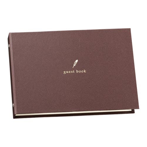 芳名録 ゲストブック クイル 茶 2冊入